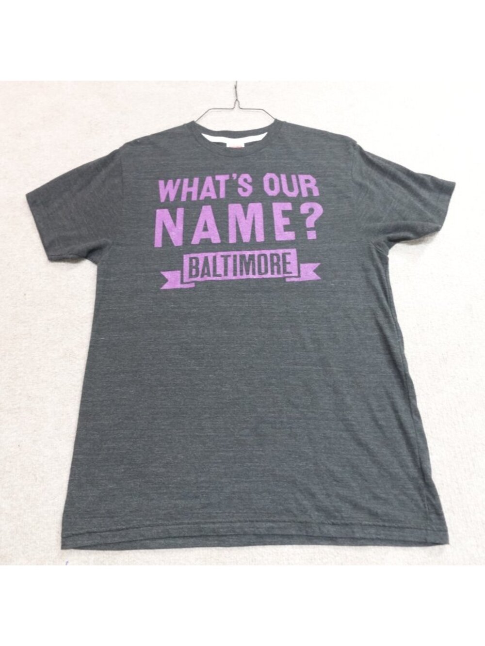 Baltimore Ravens Shirt Large Gray Homage What's Our Name Made in USA